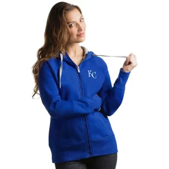 Women's Antigua Kansas City Royals Victory Full-Zip Hoodie