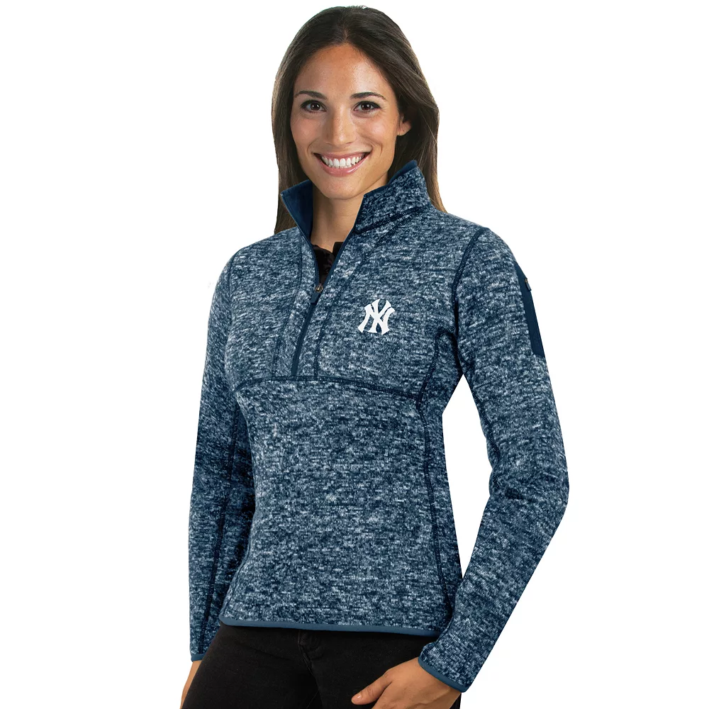 Women's Antigua New York Yankees Fortune Midweight Pullover Sweater - Image 2