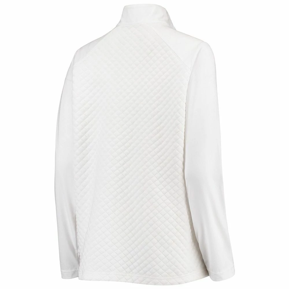 Women's Antigua White New Jersey Devils Gossamer Raglan Full-Zip Jacket - Image 4