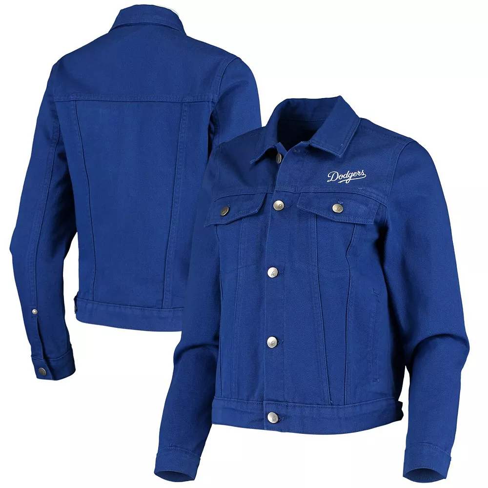 Women's Antigua Royal Los Angeles Dodgers Flare Full-Button Jacket - Image 2