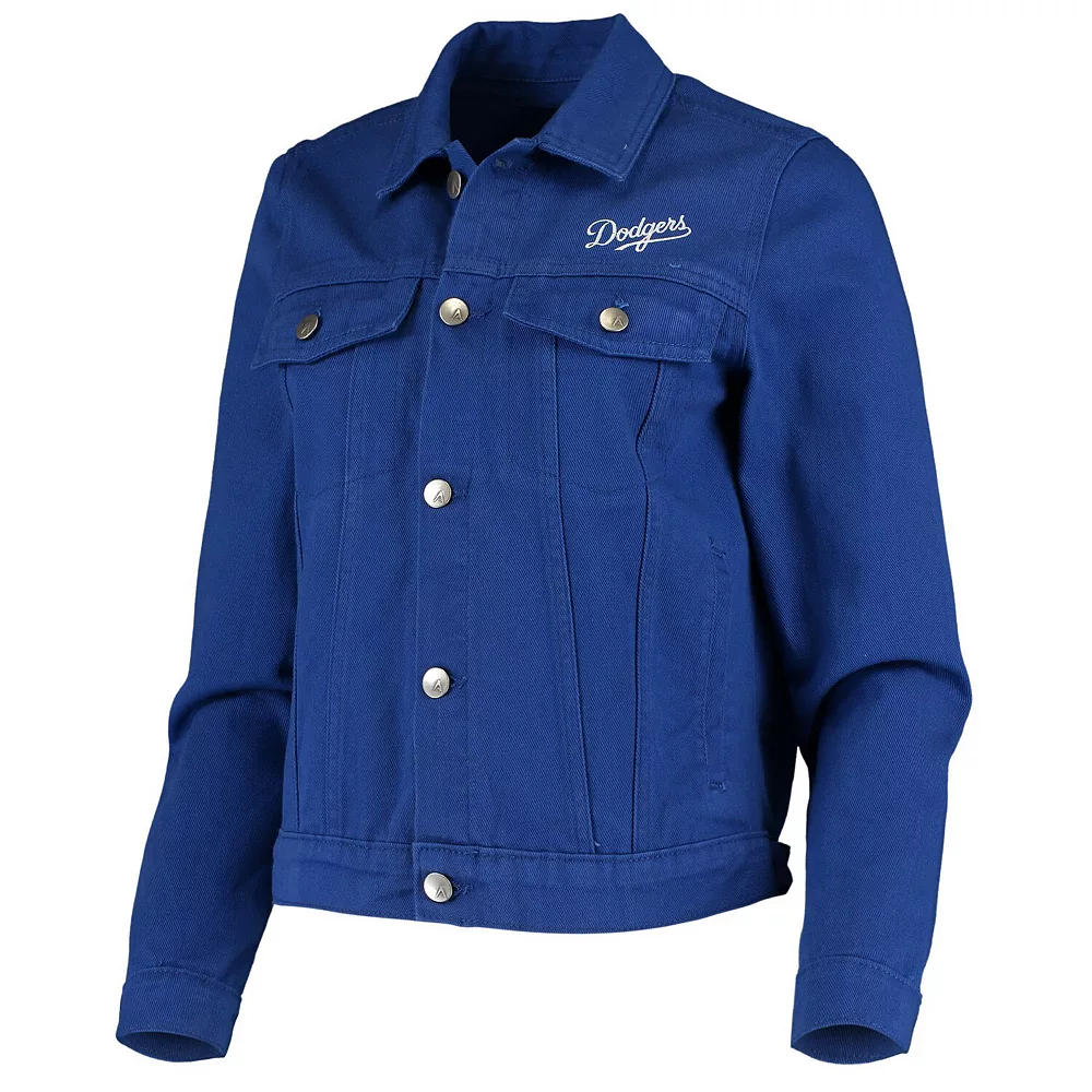 Women's Antigua Royal Los Angeles Dodgers Flare Full-Button Jacket - Image 3