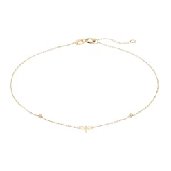 Au Naturale 14k Gold Dragonfly Adjustable Anklet