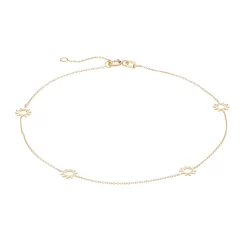 Au Naturale 14k Gold Adjustable Sun Station Anklet