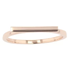 Au Naturale 14k Gold 2mm Horizontal Bar Ring