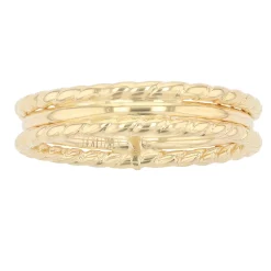 Au Naturale 14k Yellow Gold Twisted Triple Ring