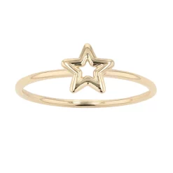 Au Naturale 14k Yellow Gold Star Ring
