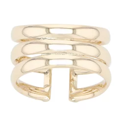 Au Naturale 14k Yellow Gold Triple Open Band Ring