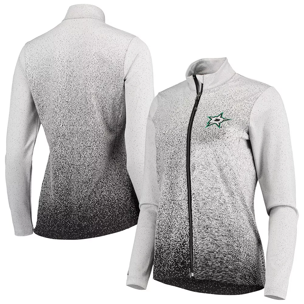 Women's Antigua White/Black Dallas Stars Guide Full-Zip Jacket - Image 2