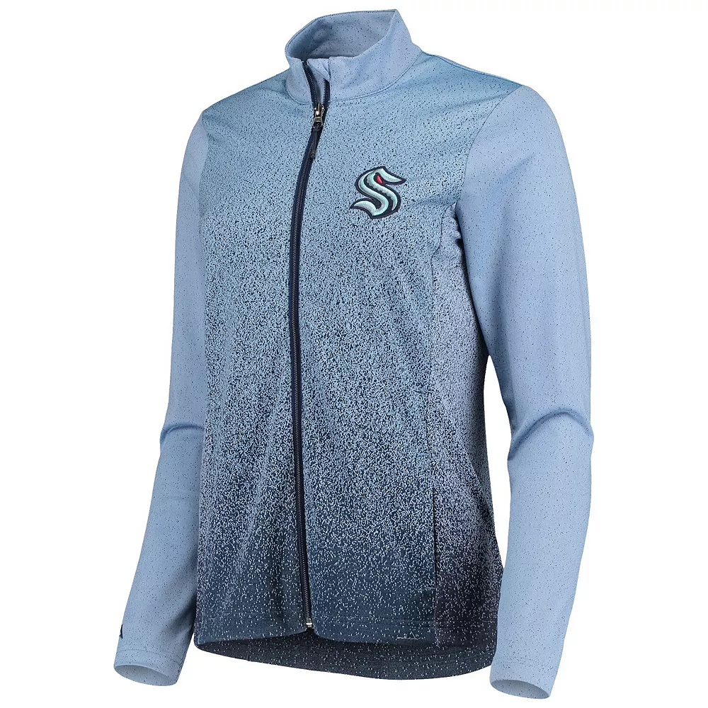 Women's Antigua Blue/Deep Sea Blue Seattle Kraken Guide Full-Zip Jacket - Image 3