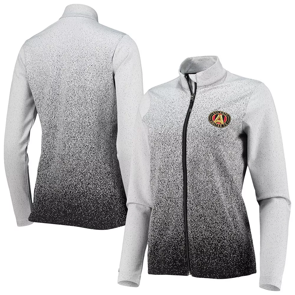 Women's Antigua White/Black Atlanta United FC Guide Full-Zip Jacket - Image 2