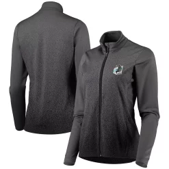 Women's Antigua Gray/Black Minnesota United FC Guide Full-Zip Jacket