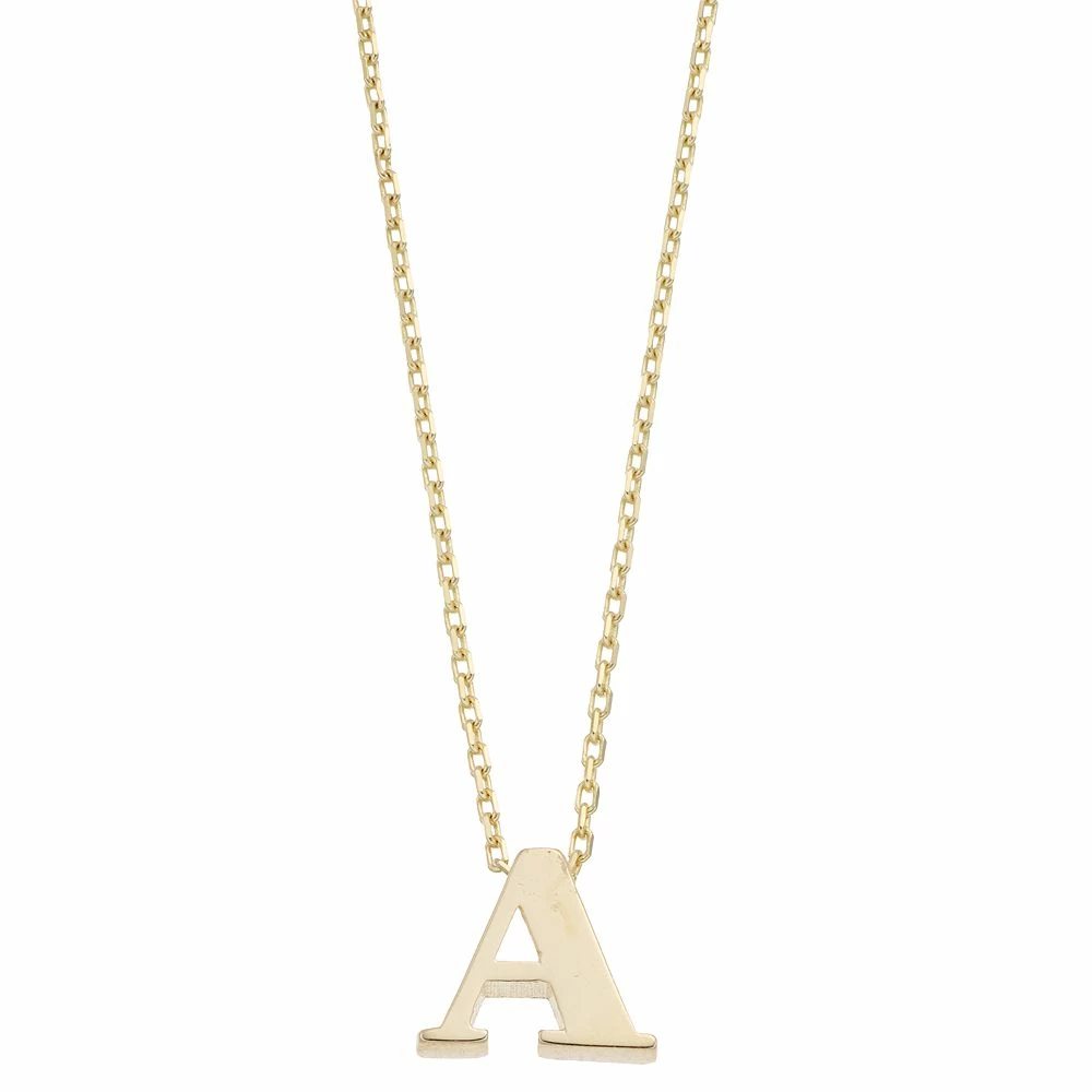 Au Naturale 14k Gold Initial Pendant Necklace - Image 10