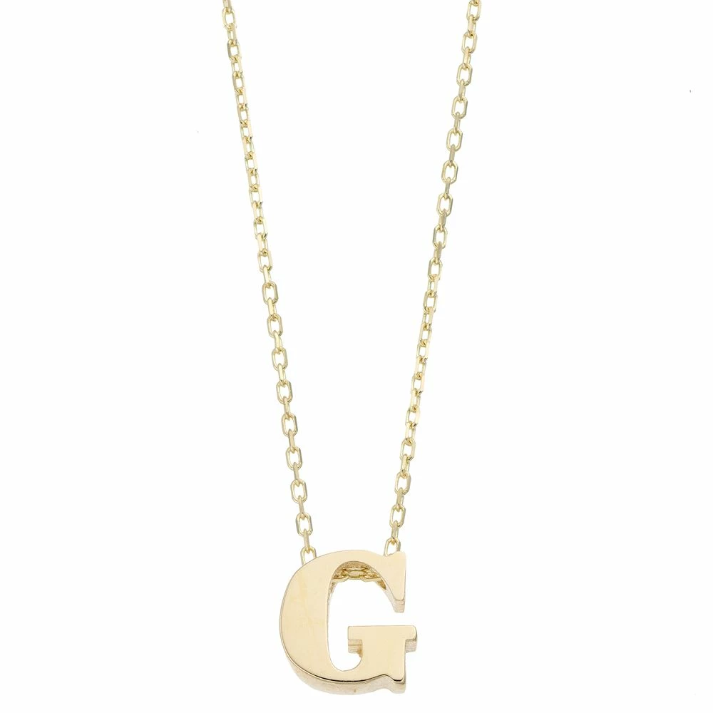 Au Naturale 14k Gold Initial Pendant Necklace - Image 9