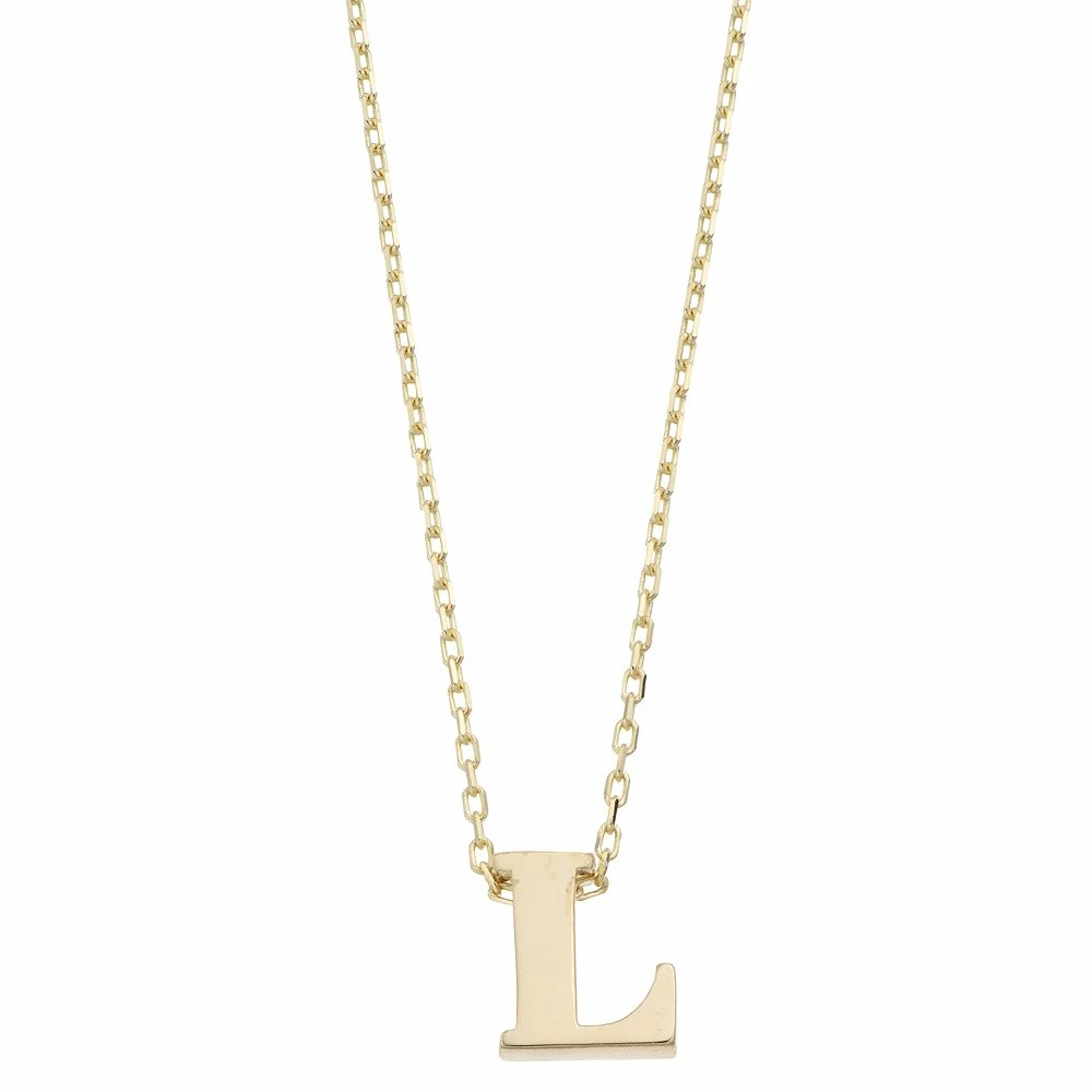 Au Naturale 14k Gold Initial Pendant Necklace - Image 11