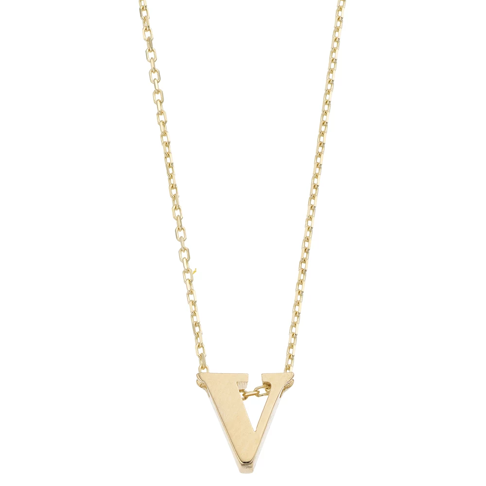 Au Naturale 14k Gold Initial Pendant Necklace - Image 8