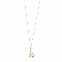 Au Naturale 10k Gold Snake Pendant Necklace