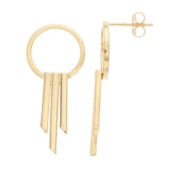 Au Naturale 14k Gold Triple Bar Drop Earrings