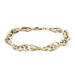 Au Naturale 10k Gold Polished Chain Link Bracelet