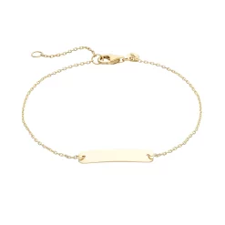 Au Naturale 14k Gold Polished ID Bracelet