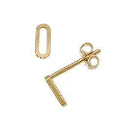 Au Naturale 14k Gold Paper Clip Stud Earrings