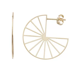 Au Naturale 14k Gold Wheel Earrings