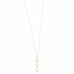 Au Naturale 10k Gold Three Oval Drop Necklace