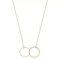 Au Naturale 10k Gold Double Circle Necklace
