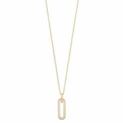Au Naturale 14k Gold Mother-of-Pearl Paper Clip Necklace