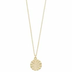 Au Naturale 14k Gold Disc Pendant Necklace