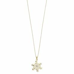 Au Naturale 10k Two-Tone Gold Snowflake Pendant