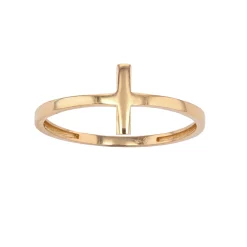 Au Naturale 10k Gold Cross Ring