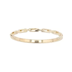 Au Naturale 14k Gold Paper Clip Ring
