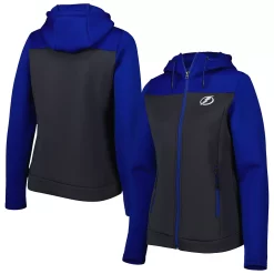 Women's Antigua Blue/Gray Tampa Bay Lightning Protect Full-Zip Jacket